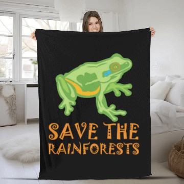 Discover Save The Rainforests Tree Frog Fleece Blankets