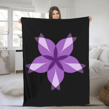 Discover Purple Geometric Flower Fleece Blankets