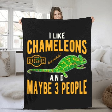 Discover Chameleon Lizard Fleece Blankets