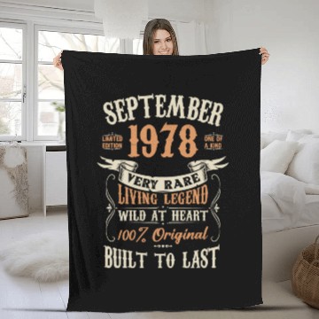 Discover September 1978 Birthday Surprise Fleece Blankets