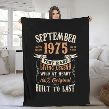 Discover September 1975 Birthday Surprise Fleece Blankets