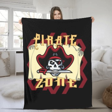 Discover Pirate Zone, Pirate Day Fleece Blankets