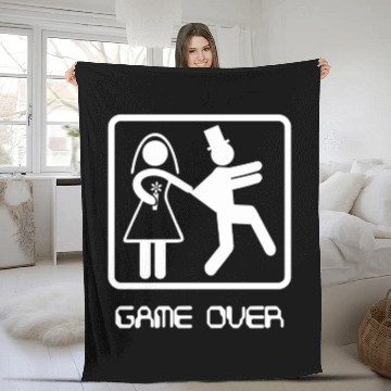 Discover Game Over Video Gamer Bachelor Wedding Groom Fleece Blankets