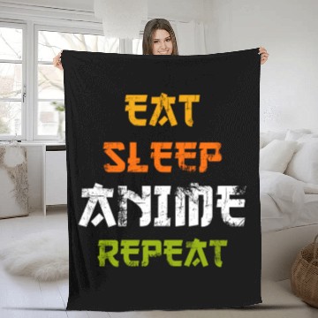 Discover Eat Sleep Anime Repeat Japanese Ga Japan Fleece Blankets