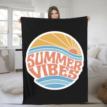 Discover Summer Vibes Fleece Blankets