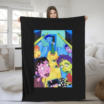 Discover Weird cool train design colored Fleece Blankets