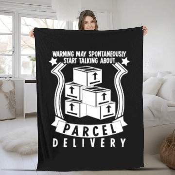 Discover Package Messenger Postbote Parcel Delivery Company Fleece Blankets