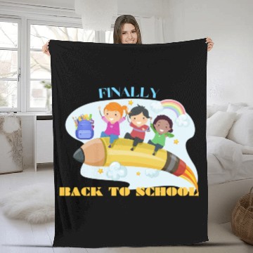 Discover finally back to school Fleece Blankets