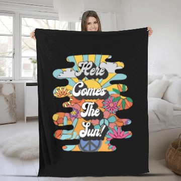 Discover Here Comes The Sun Fleece Blankets