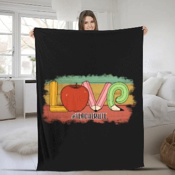 Discover Love Teacher Life Fleece Blankets