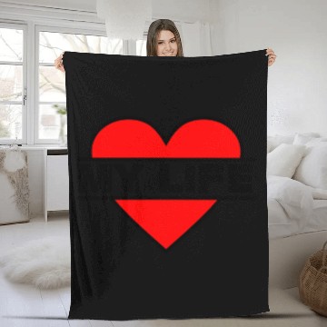 Discover Heart I love my life Fleece Blankets