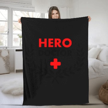 Discover Hero doctor in laurel wreat Fleece Blankets