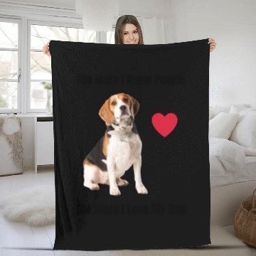 Discover The More I Know People, The More I Love My Beagle Fleece Blankets