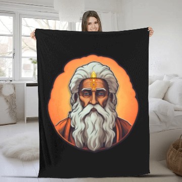 Discover Guru Spiritual Buddhism Fleece Blankets