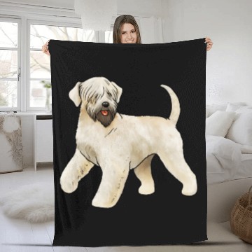 Discover Dog Soft Coated Wheaten Terrier Irish Cream Fleece Blankets