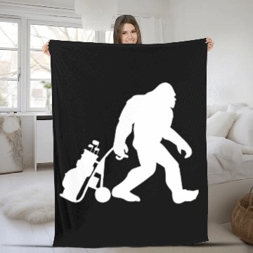 Discover Golf Bigfoot Funny Golfing Big Hitter Awesome T Sh Fleece Blankets