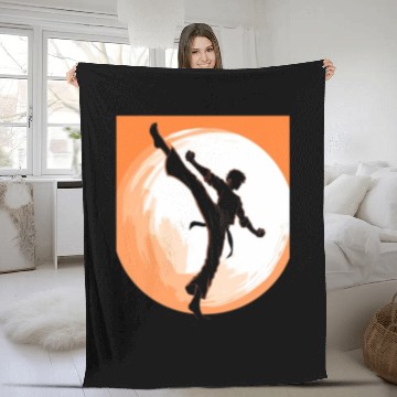 Discover Karate Kick Taekwondo Kickboxing Martial Arts Fleece Blankets