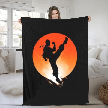 Discover Karate Kick Taekwondo Kickboxing Martial Arts Fleece Blankets