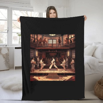 Discover Karate Dojo Martial Arts Aikido Judo Japanese Fleece Blankets