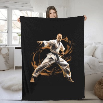 Discover Karate Taekwondo Fighter Martial Arts Fleece Blankets