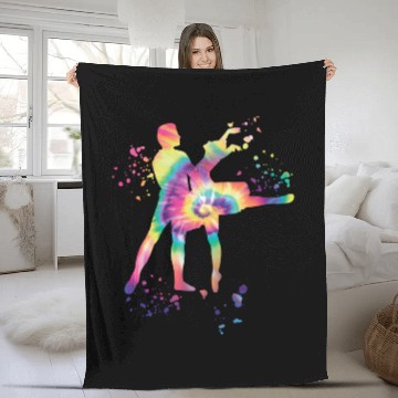 Discover Ballet Dance Couple Woman Ballerina Fleece Blankets