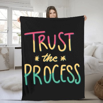 Discover trust the process motivational gift artwork tees Fleece Blankets