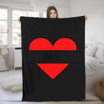 Discover Heart I love me Fleece Blankets