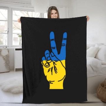 Discover Peace for Ukraine Fleece Blankets