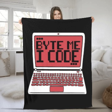 Discover Byte Me I Code Coder Engineer Full Stack Software Fleece Blankets