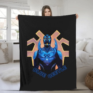 Discover Blue Beetle Fleece Blankets