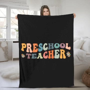 Discover Groovy Preschool Teacher Kindergarten Teaching Fleece Blankets