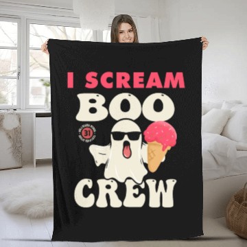 Discover I Scream Boo Crew Spooky Ice Cream Halloween Fleece Blankets
