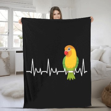 Discover Lovebird Heart Beat Love Birds Bird lover Fleece Blankets