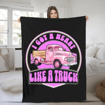 Discover Heart Like A Truck, Western Boho Sunset Deser Fleece Blankets
