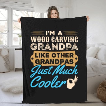 Discover Wood Carving Chainsaw Carving Fleece Blankets