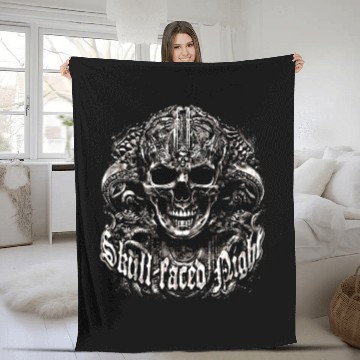 Discover Skull-faced night Fleece Blankets