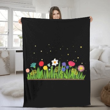 Discover Garden of Firefly Fleece Blankets