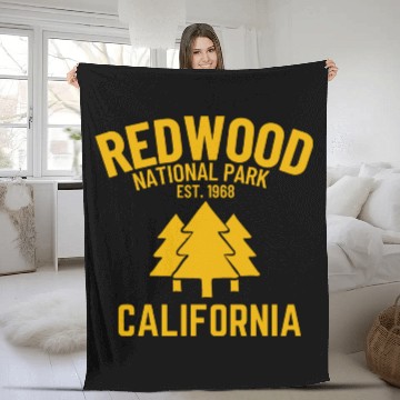 Discover Redwood National Park Fleece Blankets