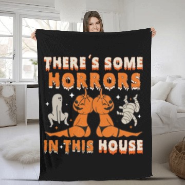Discover There's some horrors in This House,Funny Halloween Fleece Blankets