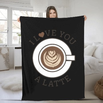 Discover I Love You A Latte Fleece Blankets