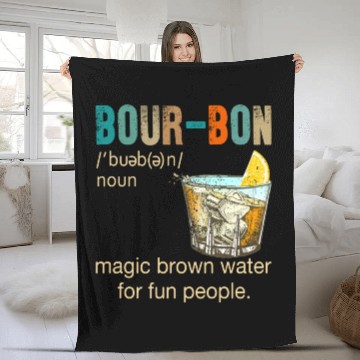 Discover Bourbon Magic Brown Water For Fun People Fleece Blankets