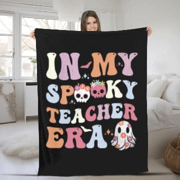 Discover In My Spooky Teacher Era Halloween Fleece Blankets