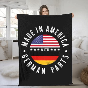 Discover Made in America with German parts Germany pride T Fleece Blankets