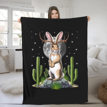 Discover Jackalope Rabbit Fleece Blankets