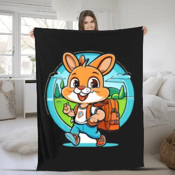 Discover Back to school animals Fleece Blankets