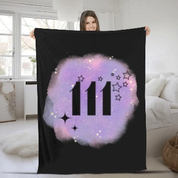 Discover Angel Number 111 Numerology Lilac Fleece Blankets