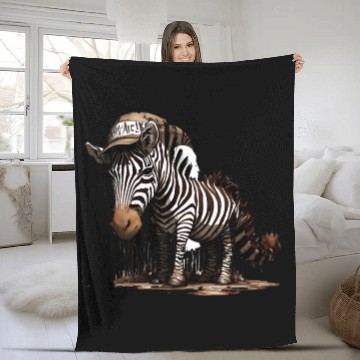 Discover Cool and elegant punk zebra Fleece Blankets