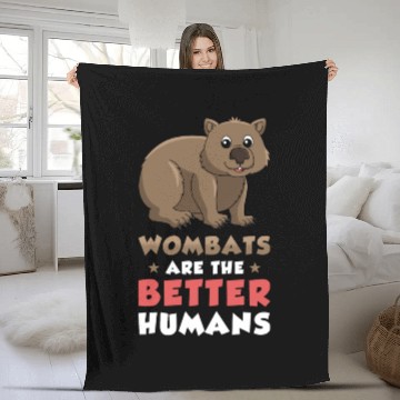 Discover Wombat Australian Animal Lover Fleece Blankets