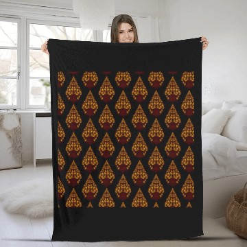 Discover Indonesia's cultural tapestry with Wayang themed Fleece Blankets