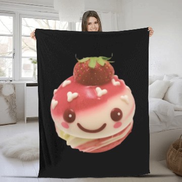 Discover Strawberry Fleece Blankets